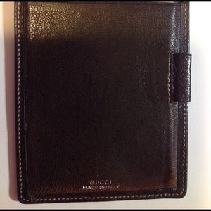 Vintage GUCCI Brown Leather Note Pad